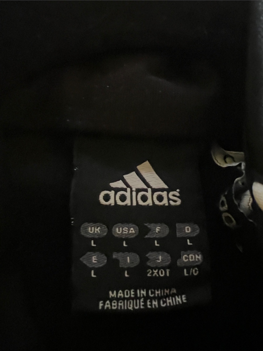 adidas Black Performance Track Jacket with White Trim - Picture 2 of 8